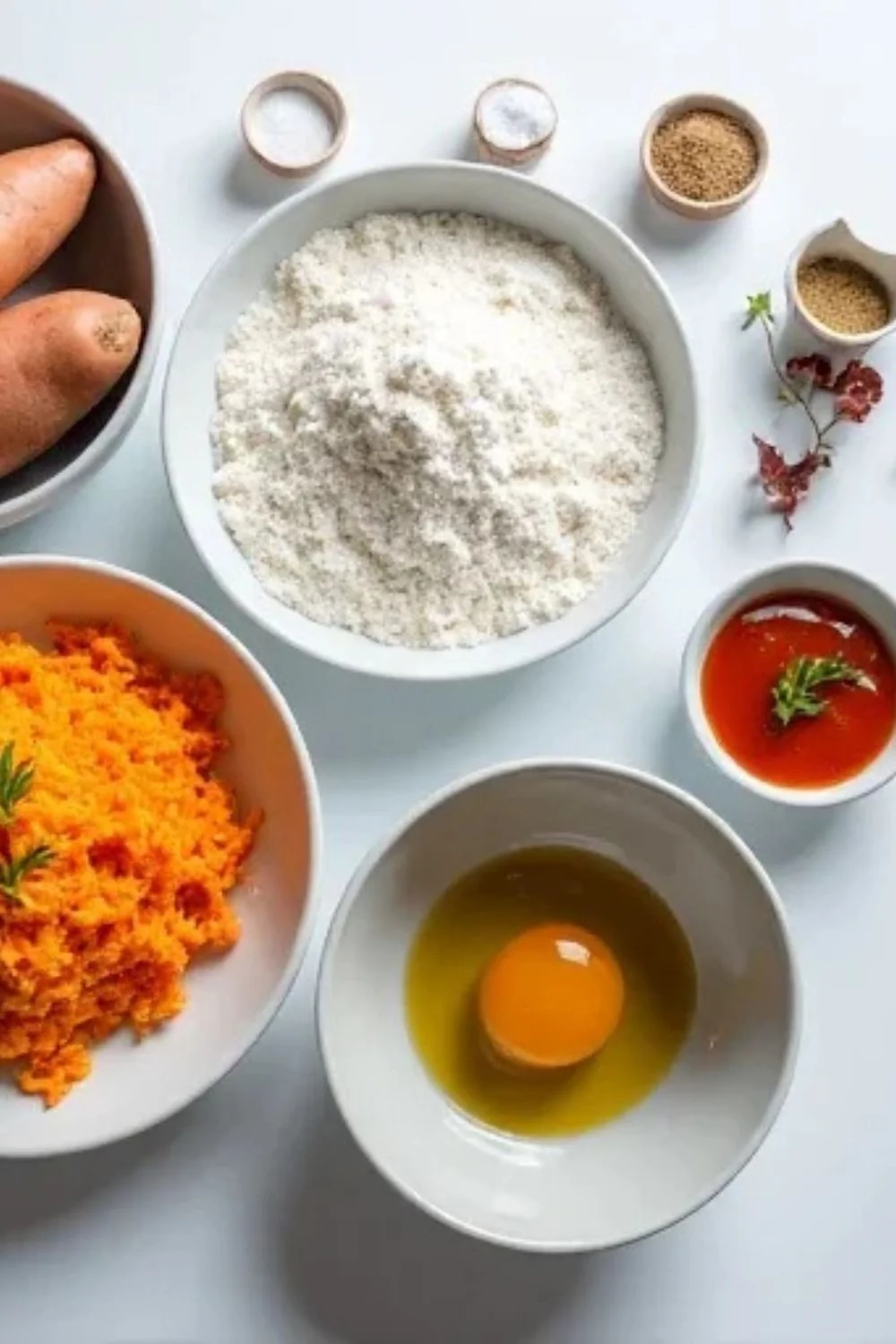 Savory Sweet Potato Fritters Recipe with Harissa 2 Savory Sweet Potato Fritters Recipe