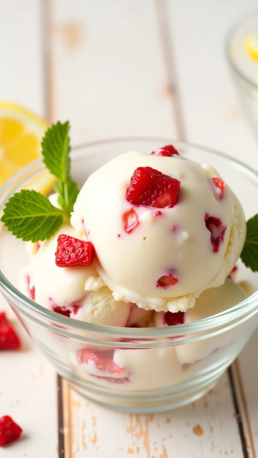Indulgent Homemade Strawberries and Cream Ice Cream Recipe 1 Strawberries and Cream Ice Cream Recipe