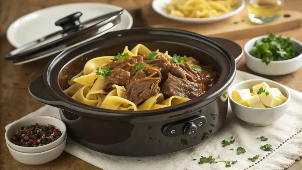 Crockpot Beef and Noodles – Tender & Flavorful 1 10000030404517122995431440584