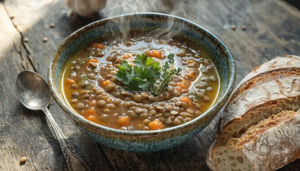 a top down cinematic close up of a steaming arti