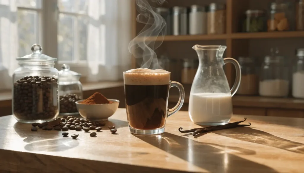 The Ultimate Guide to the Perfect Low Calorie Coffee Recipe (Without Sacrificing Flavor) 2 a wide angle cinematic shot of a modern sun dren