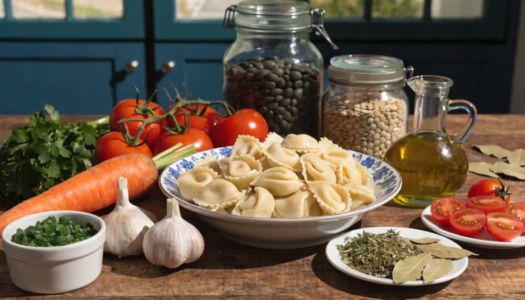 key ingredients for the perfect vegetarian tortell