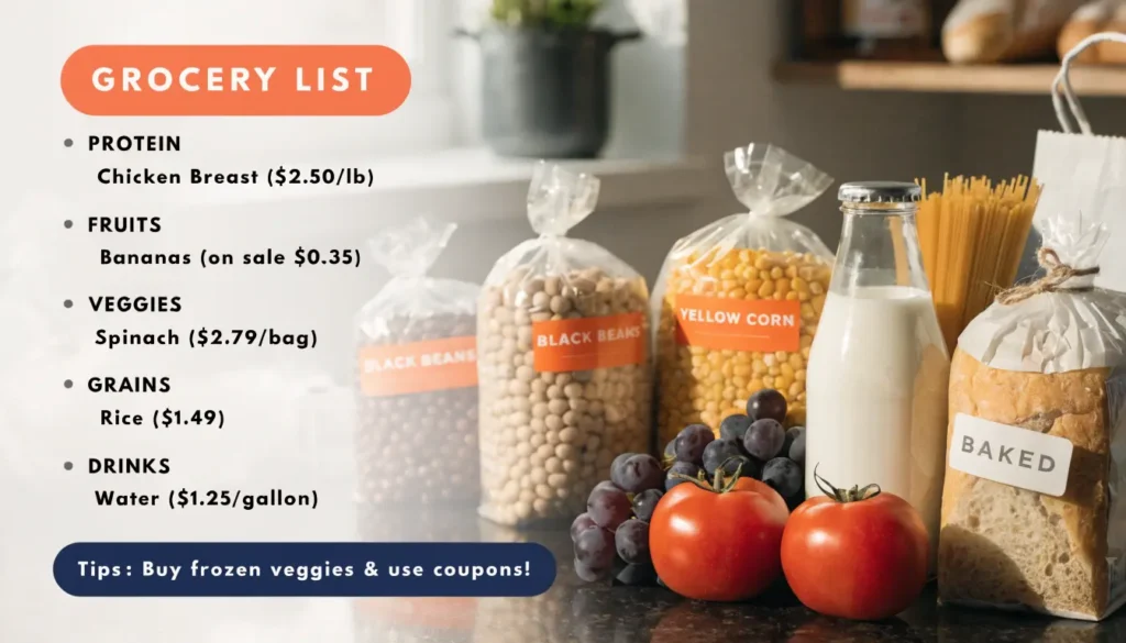 the grocery list for the budget conscious athlete