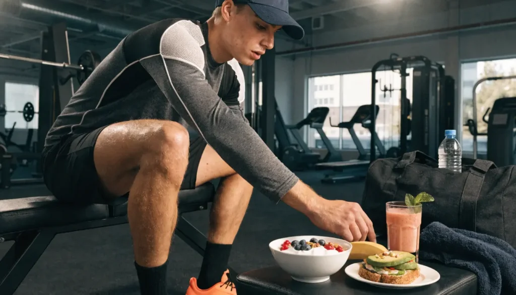 ultra realistic 4k fitness and nutrition scene sho