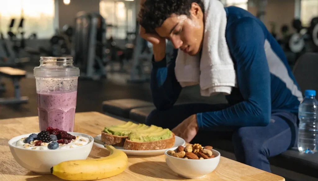 ultra realistic 4k fitness nutrition scene featuri