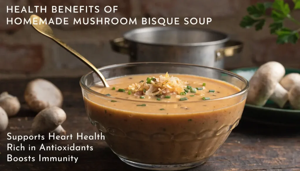 health benefits of homemade mushroom bisque soup