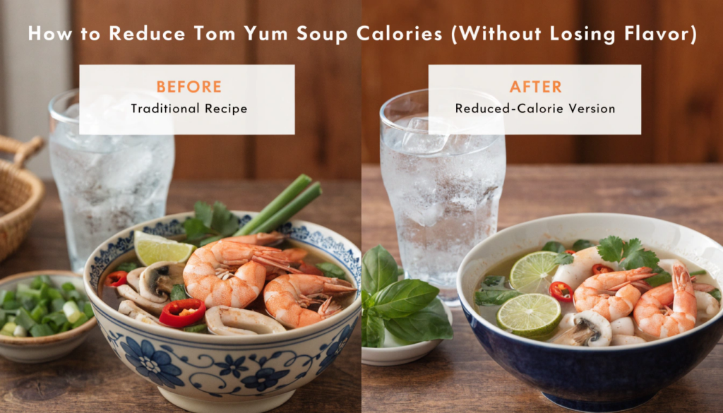 how to reduce tom yum soup calories without losin