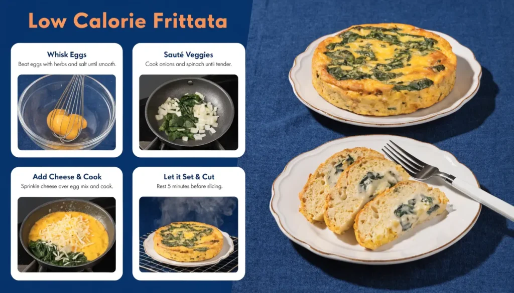 step by step low calorie frittata recipe