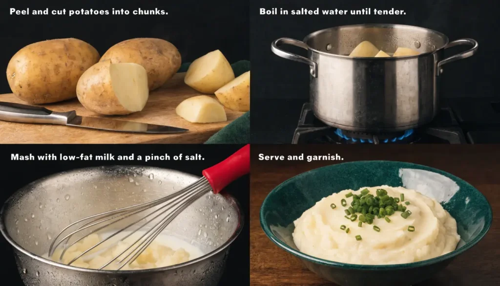 step by step low calorie mashed potato recipe