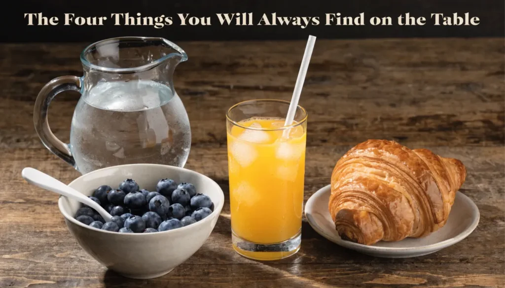 the four things you will always find on the table