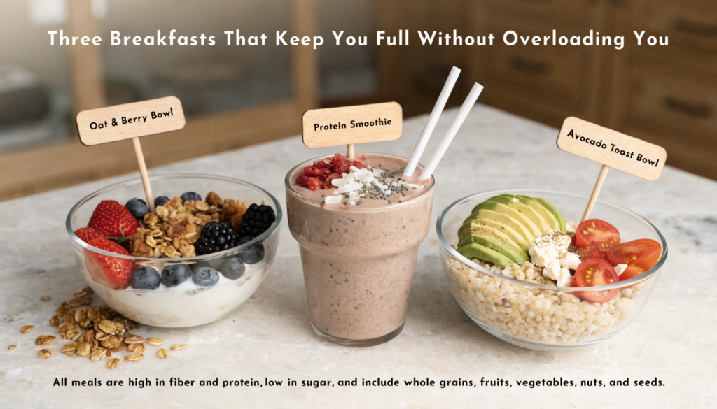 three breakfasts that keep you full without overlo