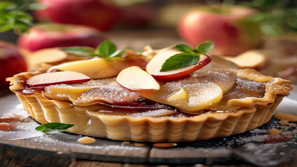 Sugar Free Apple Pie Recipe: Diabetic-Friendly & Delicious 7 A slice of golden-brown sugar free apple pie recipe diabetic on a white plate.