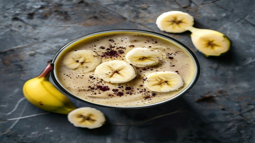Banana Pre-Workout Smoothie: The Perfect Energy-Boosting Recipe 1 Close up of a smooth banana smoothie ready for a workout.