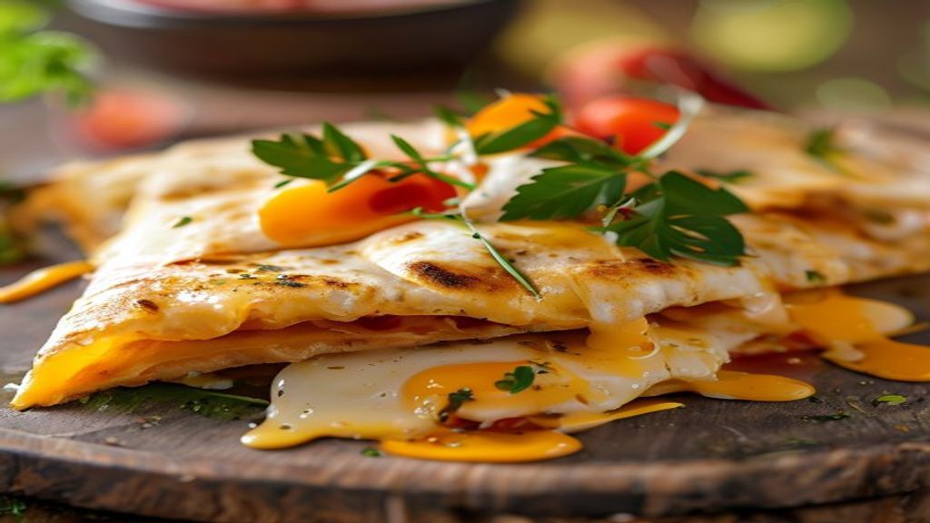 Kid friendly quesadilla recipe cheese A stack of golden brown kid friendly quesadilla recipe cheese triangles on a white plate.