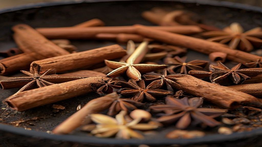 swaltrecipes 9 Whole spices being dry-toasted for homemade five spice powder.