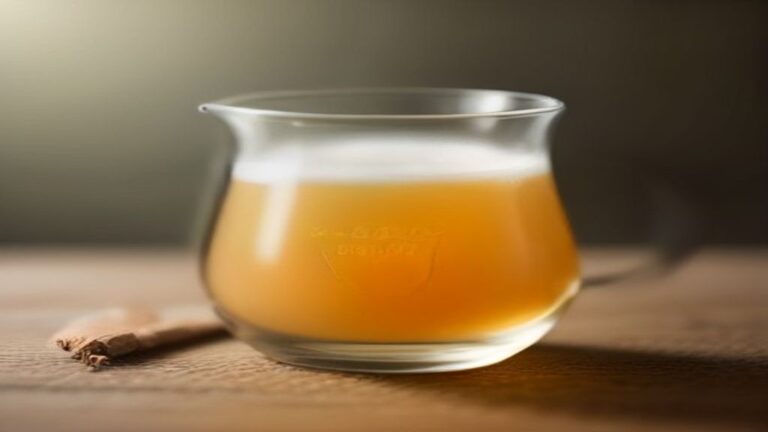 A clear mug of ginger tea recipe fresh with thin ginger slices visible.